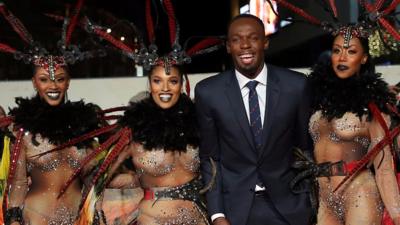 Usain Bolt at premiere