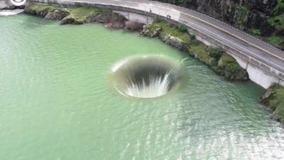 Lake with spill hole