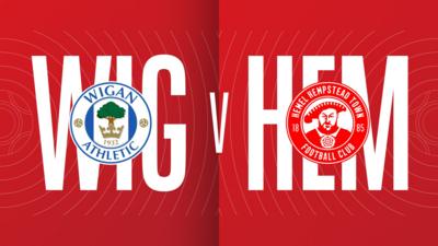 Wigan Athletic v Hemel Hempstead graphic