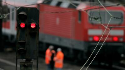 Red train signal