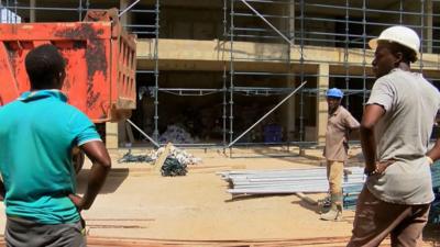 Construction site in Ghana