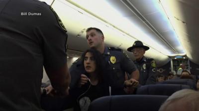 Woman on Southwest flight