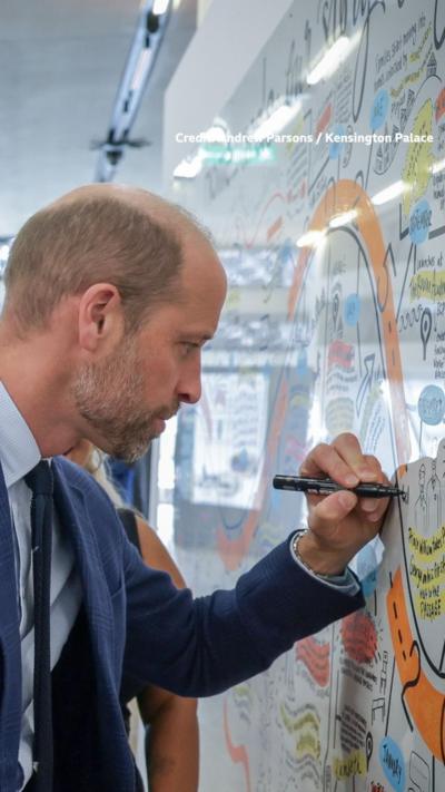 Prince William signs artwork by Prestwich woman 