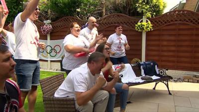 Lauren Williams' family celebrating