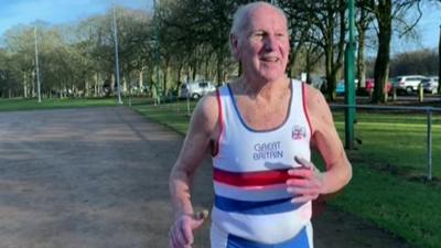 Tony Bowman got into athletics when he was a boy and wants to run 100m when he's 100 years old!