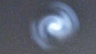 A spiral in the night sky