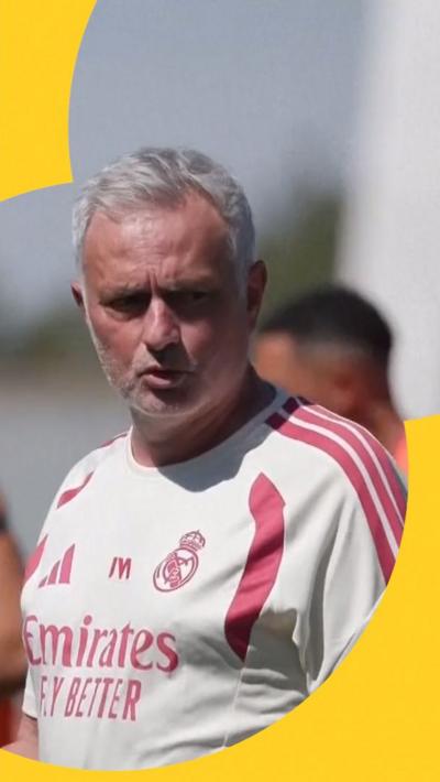 Jose Mourinho leads his first training session after returning to Real Madrid