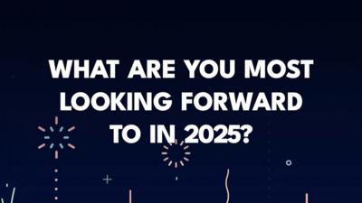 Graphic saying What are you most looking forward to in 2025?