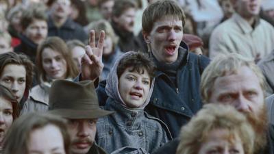 East German protesters, 1989