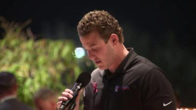 Baseball star speaks at Florida vigil