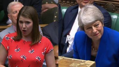 The new Lib Dem leader asks Theresa May what advice she would give to women dealing with men "who think they can do a better job, but are not prepared to do the actual work".