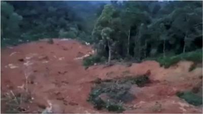 Landslide in Selangor state, Malaysia