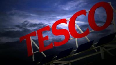 Tesco store sign