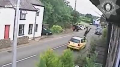 Jake David Tompkinson crashing into a cyclist