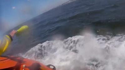 The girl was rescued by lifeboat crews