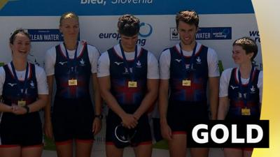 Britain's PR3 mixed coxed four win gold at 2023 European Championships