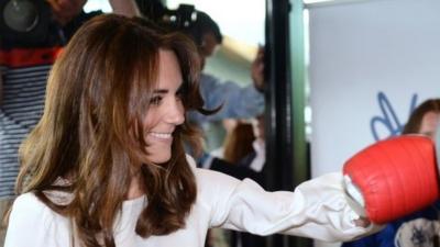 Duchess of Cambridge wears boxing gloves