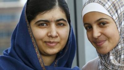 Malala Yousufzai and Muzzon Al-Mellehan