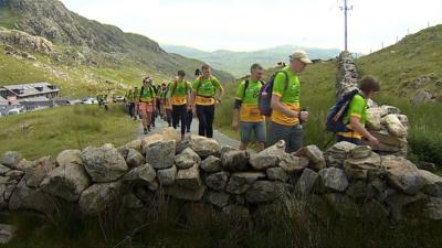 People on a fundraising walk