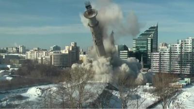 TV tower demolished