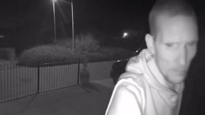 After police appealed for doorbell footage, the attempted burglar was identified and jailed.