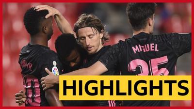 Real Madrid score four to stay in title chase