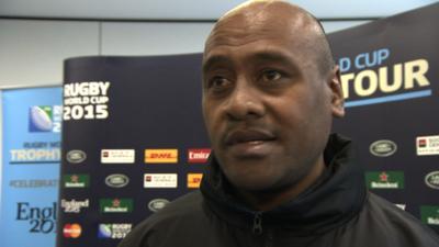 New Zealand legend Jonah Lomu speaks to the BBC