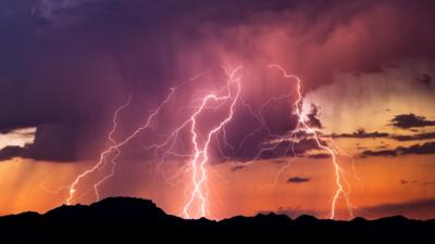 Lightning storm.