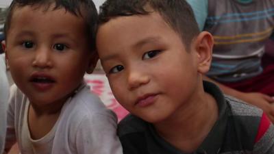 Two migrant boys in Bodrum