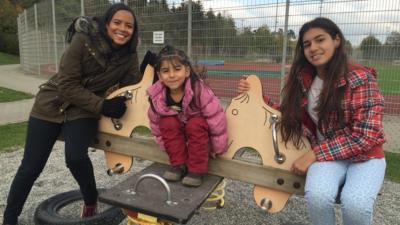 Leah with Romina and her sister