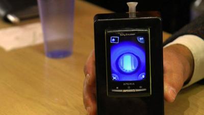 A smartphone looking showing biomarkers