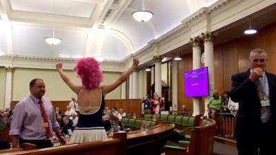 Extinction rebellion protest Derbyshire County Council