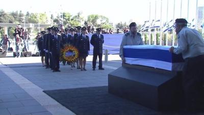 Coffin of Shimon Peres