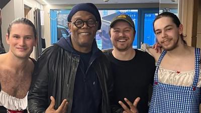 Hollywood actor Samuel L Jackson surprises club goers in Glasgow on Saturday night.