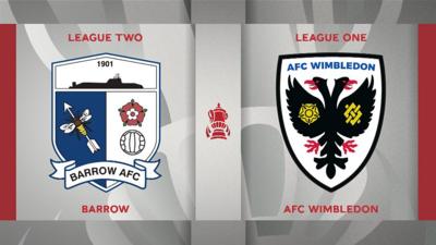 Barrow and AFC Wimbledon badges