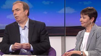 Peter Hitchens and Caroline Lucas