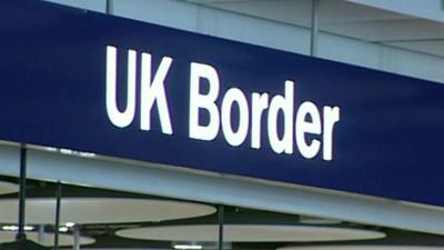 UK border sign