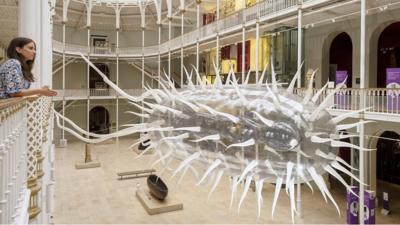 E.Coli inflatable at National Museum of Scotland.