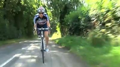 Sally Hurst cycling