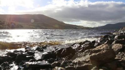 Tryweryn valley reservoir