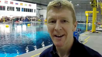 TimPeake by pool