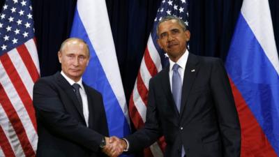 Vladimir Putin and Barack Obama at the UN