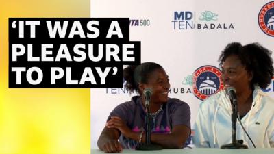 Venus Williams and partner Hailey Baptiste