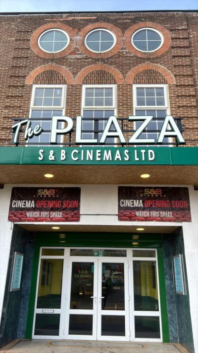 The front of The Plaza, which also says S&B Cineima Ltd