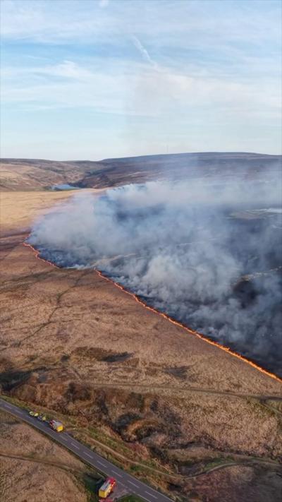 Moorland fire