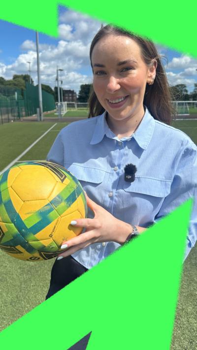 Woman with football