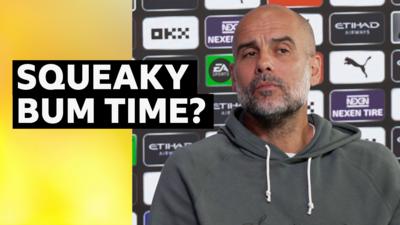 Pep Guardiola during a news conference