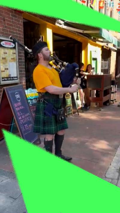 Man playing pipes