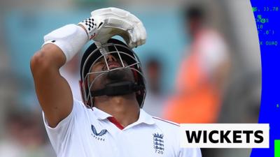 Emilio gay reacts to being bowled on day four of England v New Zealand's men's Test match series