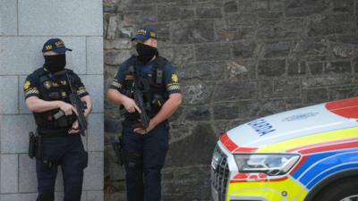 Criminal Courts of Justice Members of the Garda Armed response unitCriminal Courts of Justice Members of the Gardai Armed response unit
